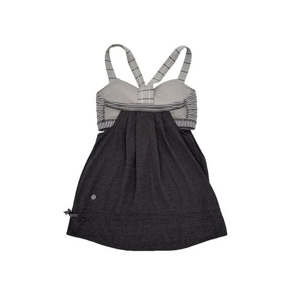 Lululemon Rest Less Tank Heathered Soot Light /Hyper Stripe Angel Wing W1D64S - Picture 2 of 7